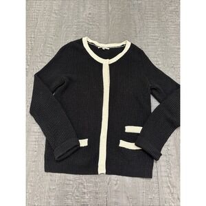 Gap Cardigan Wool Blend Bella Thermal True Black 2012 Retro Knit Versatile